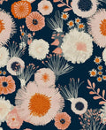 Vintage Blue/Pink Boho Floral Peel and Stick Wallpaper 17.5"x393" | Self Adhesive/Removable/Waterproof/Thick Vinyl Contact Paper for Bathroom Bedroom Shelf Cabinet Drawer,Prepasted,Easy Peel