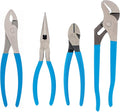 Channellock PC-2 Pro's Choice Plier Kit with Bonus Tool Tray for convenient storage,4-Piece 9-1/2 Inch Tongue&Groove,8-Inch Duty Slip Joint,8-Inch Long Noseand 7-Inch High Leverage Diagonal Cutter