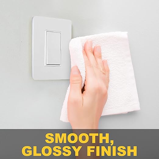 Faith [10-Pack] Single-Pole Decorator Paddle Wall Light Switch, 15A 120/277V, On/Off Rocker, White, 10-Piece