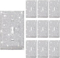 10 Pcs Shiny Silver Rhinestone Wall Plate Cover Decorative Light Switch Cover Bling Rhinestones Switch Covers Wall Plate Cover
