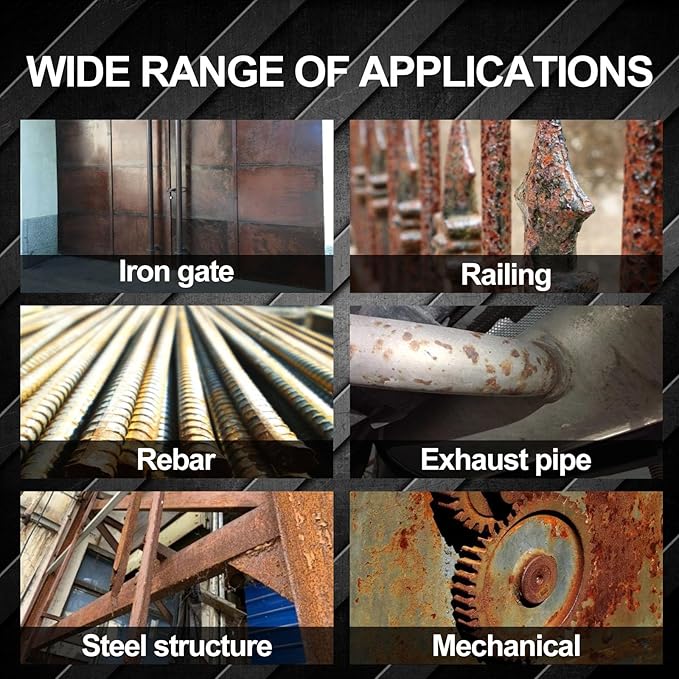 Rust Converter for Metal 500g, Prevent Rusting and Corrosion Rust Inhibitor for Metal with Brush, Maximum Rust Protection, Suitable for Automobiles, Metals, and Cast Iron