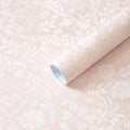Guvana Pink and White Peel and Stick Wallpaper Floral Wallpaper Slef Adhesive Removable Waterproof Contact Paper Boho Wall Paper for Living Room Bedroom Stair Kitchen Bathroom 17.3''x197''