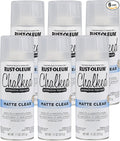 Rust-Oleum Matte Clear Chalked All-in-One Ultra Matte Spray Paint | One Coat Coverage | No Primer, Sanding, Or Topcoat Needed | Easy Spray Application | Made in USA | 12 OZ | 6 Pack