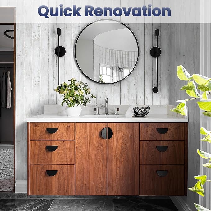 Shiplap Peel and Stick Wallpaper, Contact Paper for Classroom Home Decor | 17.7"x118" Removable Self-Adhesive White Wood Plank Film, Farmhouse Decor for Bulletin Board Desk Cabinet & Home Renovation