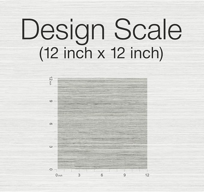 York Wallcoverings PSW1280RL Grey Cattail Weave Peel and Stick Wallpaper