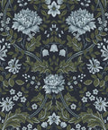 NextWall Honeysuckle Trail Floral Vintage Peel and Stick Wallpaper (Blue & Sage)
