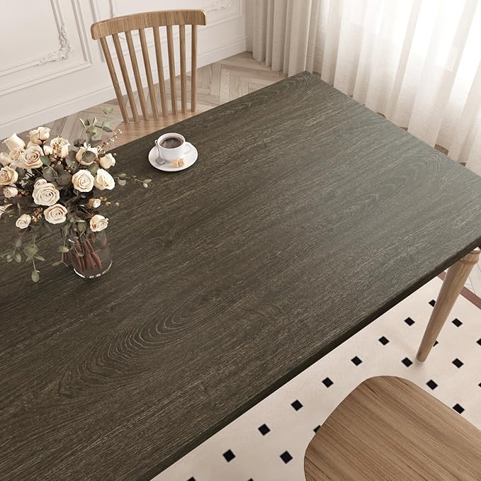 WESTICK Dark Brown Wood Contact Paper Peel and Stick Walnut Wood Wallpaper Removable Wooden Counter Top Contact Paper Waterproof Wooden Vinyl Countertops Roll for Island Tables Cabinets 12" x 394"