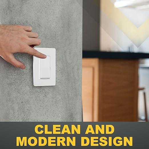 Faith 3-Way Decorator Paddle Wall Light Switch, 15A 120/277V, On/Off Rocker, White