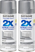 Rust-Oleum 334058-2PK Painter's Touch 2X Ultra Cover Spray Paint, 12 oz, Metallic Aluminum, 2 Pack