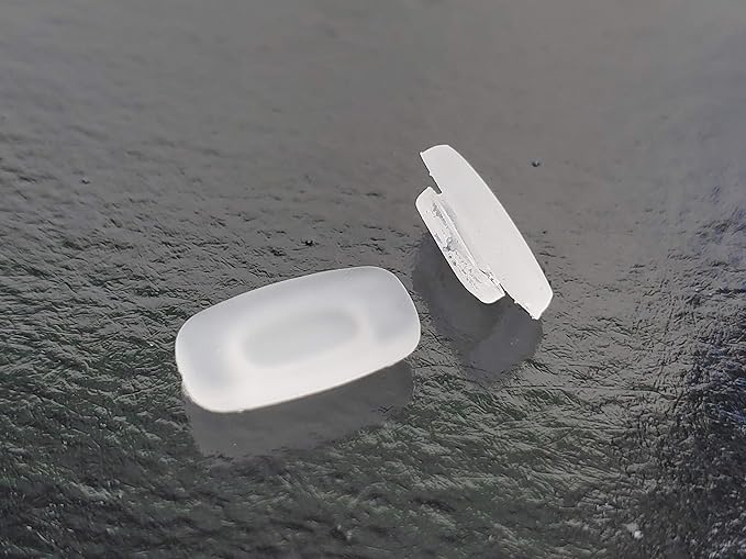 2 Pairs of Replacement 12 mm x 6mm Square Slip in Silicone Nose Pads for Sunglasses and Eyeglasses Costa Maui Replacement Nosepads