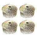 meite 7,200PCS Coil Roofing Nails 1-3/4 Inch Leg for Roofing Nailer Gun, 15 Degree Round Head Wire-Weld Collated Roofing Nails, Smooth Shank Electro Galvanized Nails for Roofs Repair Asphalt Shingles