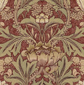 NextWall Acanthus Floral Peel and Stick Wallpaper (Red Clay & Lichen)