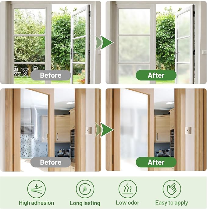 SENVEN Frosted Glass Touch Up Paint for Window Repair- Acrylic Window Privacy Paint, Waterproof & UV Resistant, Frosted Glass for Bathroom, Kitchen, Room, Sliding Door, Semi-Gloss, 1.5 oz, 30ML