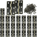 Murtenze 24 Pack 2.5 Inch Cabinet Hinges: Antique Bronze Butt Hinges With Ball Bearing and Mounting Screws