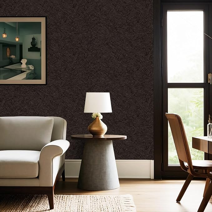 Brown Peel and Stick Self Adhesive Wallpaper Countertop Contact Paper | Removable Waterproof Bathroom 15.7" X 393.7" Kitchen Vinyl Wrap for Cabinet Countertops Wall Counter Top Paper