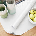 White Textured Wallpaper Peel and Stick Silk Embossed Vinyl Contact Paper | 15.7" X 393.7" Removable Wrap Paper for Cabinet - New Environmentally Friendly Upgrade Wall Paper for Cabinets Shelves