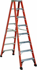 Louisville Ladder 8-Feet Fiberglass Twin Front Ladder, 375-Pound Duty Rating, FM1408HD