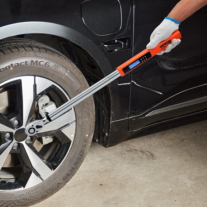 VEVOR Digital Torque Wrench 1/2" Drive(25-250ft.lb/34-340n.m), ±2% Torque Accuracy, 3-Mode Adjustable Electronic Torque Wrench with LED Buzzer Calibration