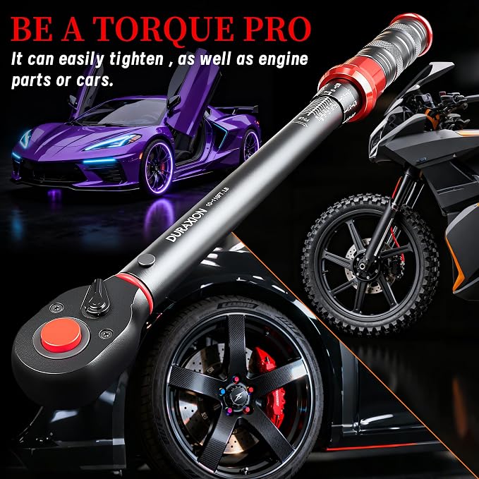 3/8-Inch Drive Torque Wrench 10-110ft.lb/13.56-149.14Nm | ±3% Precision Dual Direction Torque Wrenches with 72-Tooth Dual Range Scales with Ft.Lbs and N.m