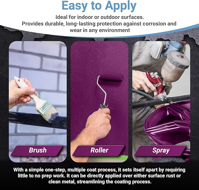 RUST BULLET DuraGrade Color - Purple - 5 Gallon - Advanced Technology Corrossion Control, Rust Inhibitor & Protective Coating, Exceptional Adhesion, UV Resistant