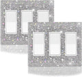 Shiny Silver Rhinestones Wall Plate - Triple Toggle Outlet Covers & Decorative Switch Cover