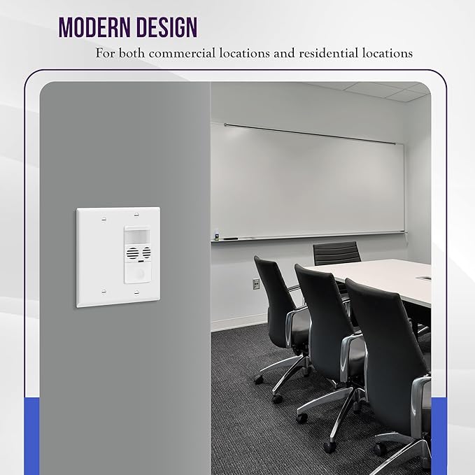 ENERLITES Combination Decorator Rocker/Blank Outlet Wall Plate, Standard Size, 2-Gang 4.50 inch x 4.57 inch Light Switch Cover, Polycarbonate Thermoplastic, UL Listed, 880131-W, White