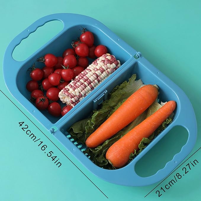 Draining rack Multifunctional Foldable Drain Basket Thickened Plastic Sink Filter Basket Kitchen Hanging Fruit and Vegetable Storage Basket for Washing Pasta Fruit Sink Strainer Basket(A)