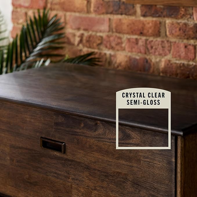Varathane Water-Based Crystal-Clear Ultimate Polyurethane | Interior Wood Protection | Fast Dry Time | Easy Clean Up | Semi-Gloss | Quart