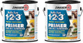 Zinsser 2001-2PK Bulls Eye 1-2-3 Water-Base Primer, Gallon, White, 2 Pack