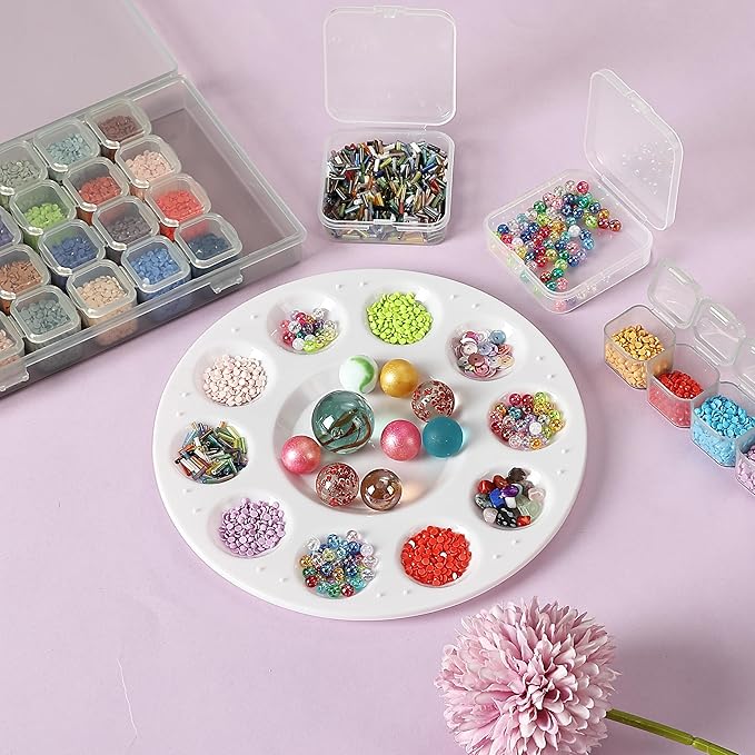 Mr. Pen- Round Paint Tray Palettes, 8 Pack, Plastic White Palettes for Students, Kids, Paint Holder, DIY Craft Class, Painting