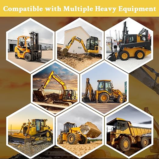 25 Heavy Equipment Keys, Master Key Set for Cat Caterpillar John Deere Case Bobcat JLG JCB Volvo Hyster Ford New Holland Yanmar Takeuchi Kubota Komatsu Construction Heavy Equipment Machine