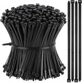 Reallnaive 1500 Pcs 12 Inch Zip Ties Bulk Heavy Duty 120 Lbs Tensile Strength Black Nylon Wire Cable Ties for Indoor Outdoor