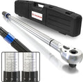 SuZhi 3/4 Inch Drive torque wrench 100-700 ft lb /135-949N.M/Aluminum Alloy handle & Cr-Mo Material Head, Heavy Duty, Professional,Dual Direction, Store in Solid Case