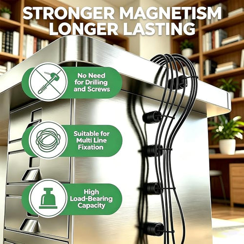 10 Pcs zbab1 Magnetic Zip Tie Mount Base, 45LBS Strong Magnetic Wire Holder & Cable Clips,Magnetic cable management for cars, offices, homes, and boats Diameter 32mm