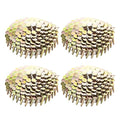 meite 7,200PCS Coil Roofing Nails 1-Inch Leg for Roofing Nailer Gun, 15 Degree Round Head Wire-Weld Collated Roofing Nails, Smooth Shank Electro Galvanized Nails for Roofs Repair Asphalt Shingles