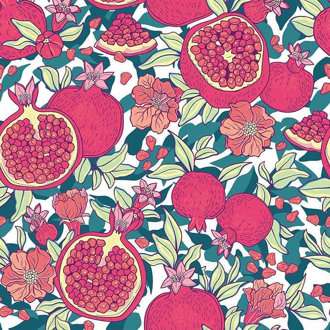 Floral Wallpaper Vintage Red Peel and Stick Wallpaper Self Adhesive Removable Wallpaper for Bedroom Cabinet Decorative Contact Paper, 17.3" x 393.7"