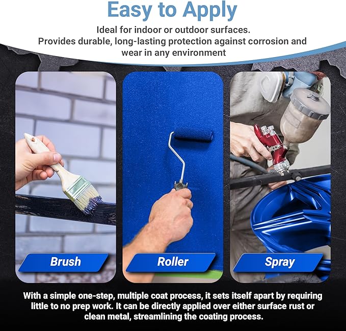RUST BULLET DuraGrade Color - Blue - 1 Gallon - Advanced Technology Corrossion Control, Rust Inhibitor & Protective Coating, Exceptional Adhesion, UV Resistant