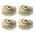 meite 7,200PCS Coil Roofing Nails 1-1/4 Inch Leg for Roofing Nailer Gun, 15 Degree Round Head Wire-Weld Collated Roofing Nails, Smooth Shank Electro Galvanized Nails for Roofs Repair Asphalt Shingles