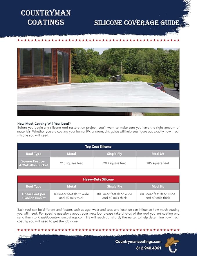 100% Silicone Roof Coating for RVs, Campers & Flat Roofs - Waterproof Seal for Leaks, Cracks & Seams - Ponding Water Resistant - 4.75 Gallon Light Gray