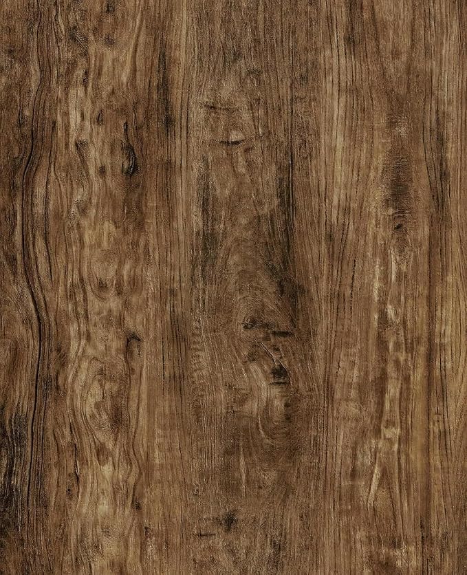Wood Peel and Stick Wallpaper, Contact Paper for Classroom Home Decor | 17.7"x393" Removable Self-Adhesive Brown Wood Plank Film, Farmhouse Decor for Bulletin Board Desk Cabinet & Home Renovation