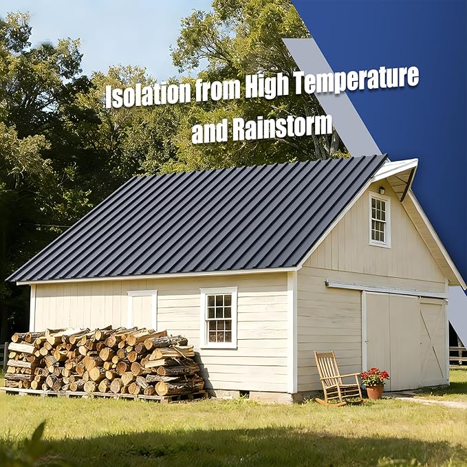 Brakki Metal Roofing Panels 10pcs 52.4 ft², L42.52"xW17.72" Grey Corrugated Galvanized Steel Roof Panels with Screw, Heavy Duty Metal Siding Suitable for Garages Chicken Coop Sheds Stables Patio