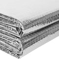 ToLanbbt Reflective Insulation Roll, 23.6IN x 25FT Double Bubble Wrap Insulation Sheet, Reflective Aluminum Foil 2MM Thermal Shield Radiant Barrier with 120 Pcs Adhesive Tapes for Window RV Attic Wall