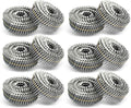 waltyotur 3600 Count Stainless Steel Coil Roofing Ring Shank Siding Nails 15-Degree Collated Wire Coil 1-3/4 Inch, 0.09 Inch Ring Shank, Small Cap Coil Stud Siding Nails