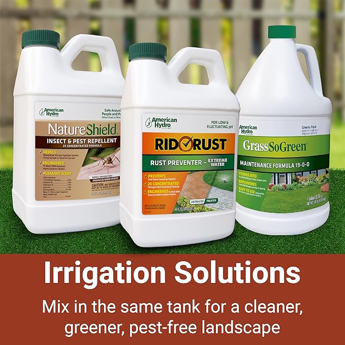 Rid-O-Rust Outdoor Rust Preventer, Extreme Water, Prevents Stains Caused by Irrigation, 64 Ounce Bottle