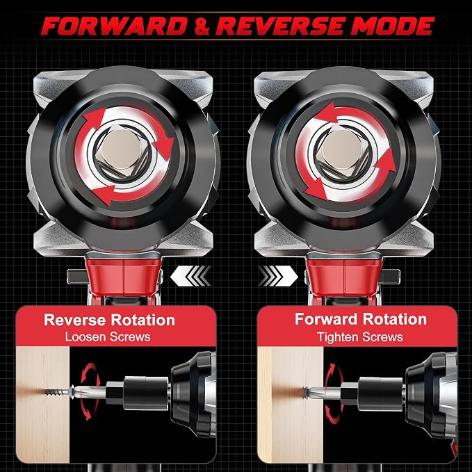 DIYtoolifz Cordless Impact Wrench 1/2" Compatible with Milwaukee 18V Battery, 1000Ft-lbs(1360N.m) High Torque Impact Driver, Electric Impact Gun with 4-Mode Speed, LED Work Light for Car(Bare Tool)