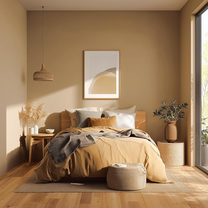 EVOLVE Paint & Primer: Environment-friendly, Low Sheen with One-coat Coverage for Interior & Exterior surfaces (Autumn Brown, 1-Gallon)