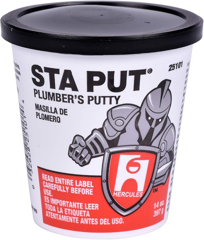 Hercules 14 oz. Superior Grade, 14 Ounce, Tan Oatey 25101 Sta Put 14-Ounce Plumbers Putty, Color