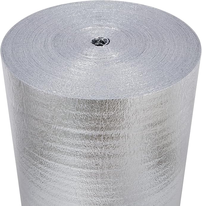 SmartSHIELD -1.5mm 48" x200ft Reflective Insulation roll 800 Sq. Ft., Foam Core Radiant Barrier, Thermal Insulation Shield - Foil / Foil