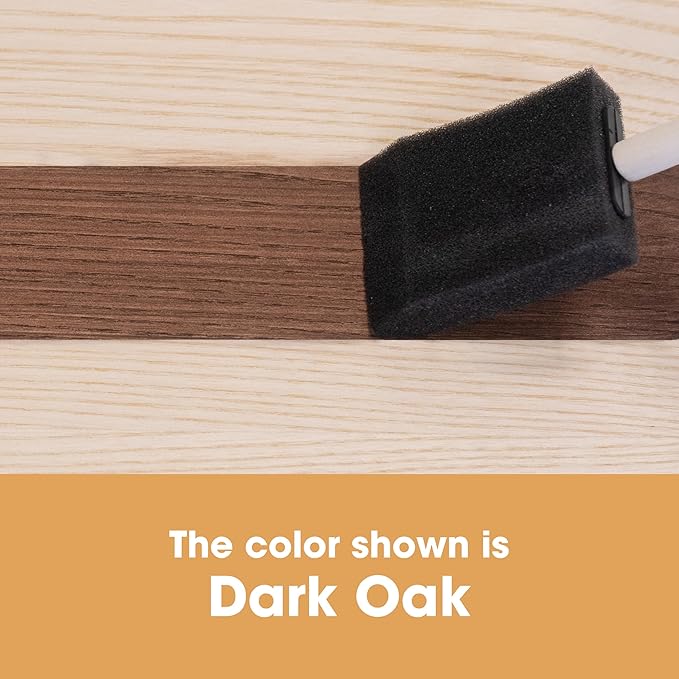 Furniture Clinic Wood Stain | Dark Oak | Water Based | Fast Drying, Low Odor, & Non-Toxic | for Indoor & Outdoor Furniture and More | Multiple Finishes | (17oz / 500ml)