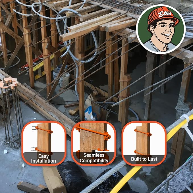 Ellis Shore Clamps - 4x6 Lumber Size, Adjustable Support System, Durable & Secure, Long-Lasting for Woodworking
